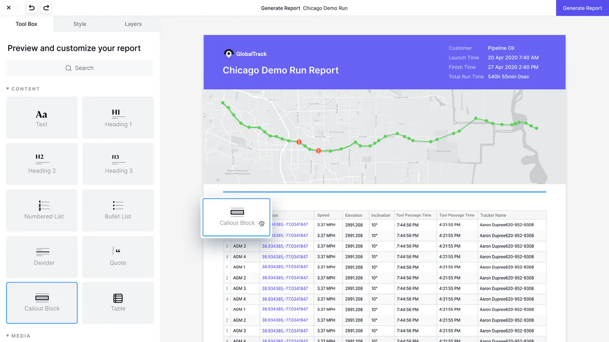 Custom reporting — final solution