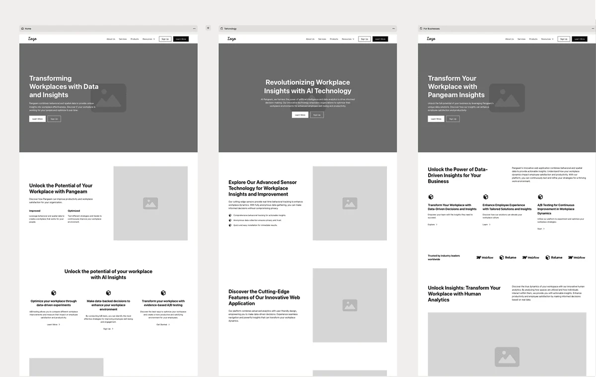 Website screens — 3 of 4